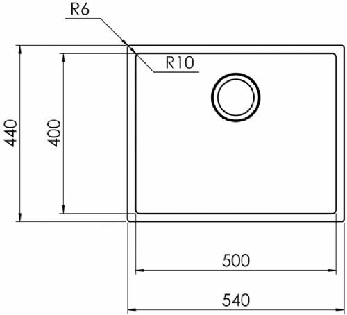 CM 018802 LAVELLO MONOVSACA Qubica 54 x 44 satinato F3