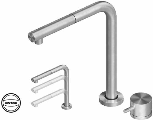 CM 9246 MISCELATORE INOX  CON DOCCIA ESTRAIBILE