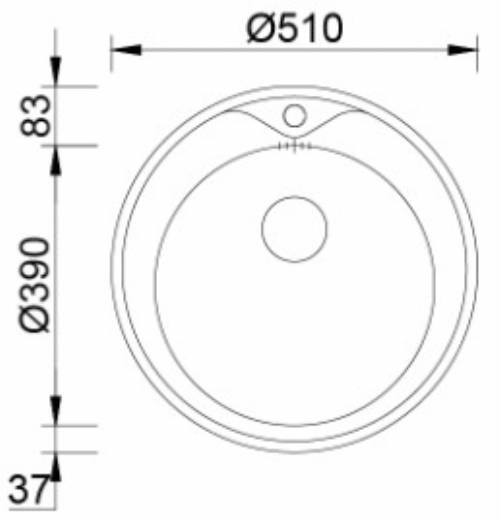 RODI K0000682 LAVELLO MONOVASCA SINGLE BIG BOWLS PIO REDONDO LUCIDO inox