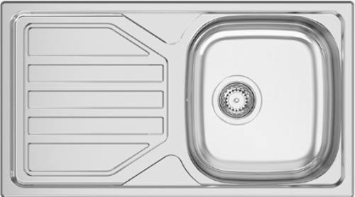 RODI K0000646 LAVELLO 1 VASCA + SCOLAPIATTI OKIO LINE 78 inox gocciolatoio sinistro