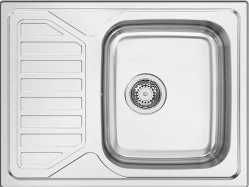 RODI K0000997 LAVELLO 1 VASCA + SCOLAPIATTI OKIO PLUS 65 inox gocciolatoio sinistro