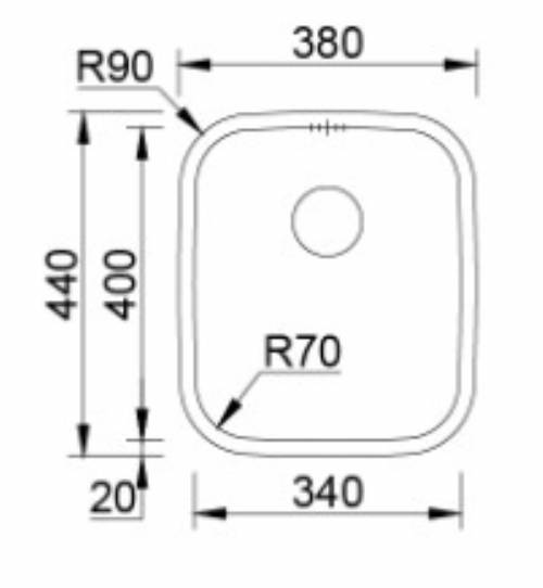 RODI K0000561 LAVELLO MONOVASCA SINGLE BIG BOWLS BRASILIA inox