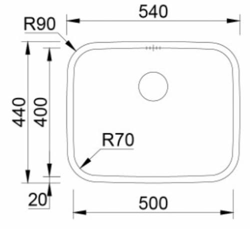 RODI K0000567 LAVELLO MONOVASCA SINGLE BIG BOWLS BELÈM inox