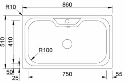 RODI K0000577 LAVELLO MONOVASCA SINGLE BIG BOWLS BIG ONE  INOX