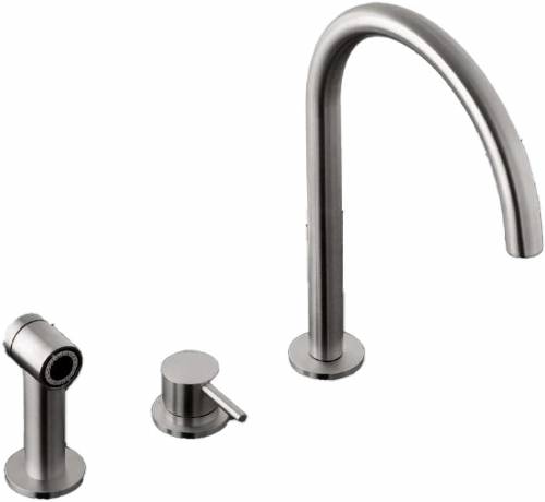 CROMBERG HMM0001 MISCELATORE 3 pezzi con doccia inox satinato
