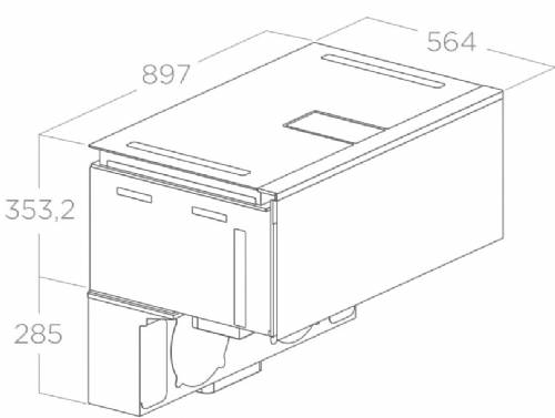 ELICA PRF0213186 FORNO/PIANO CON CAPPA INTEGRATA 85 cm LHOV COMBISTEAM WH/A/90