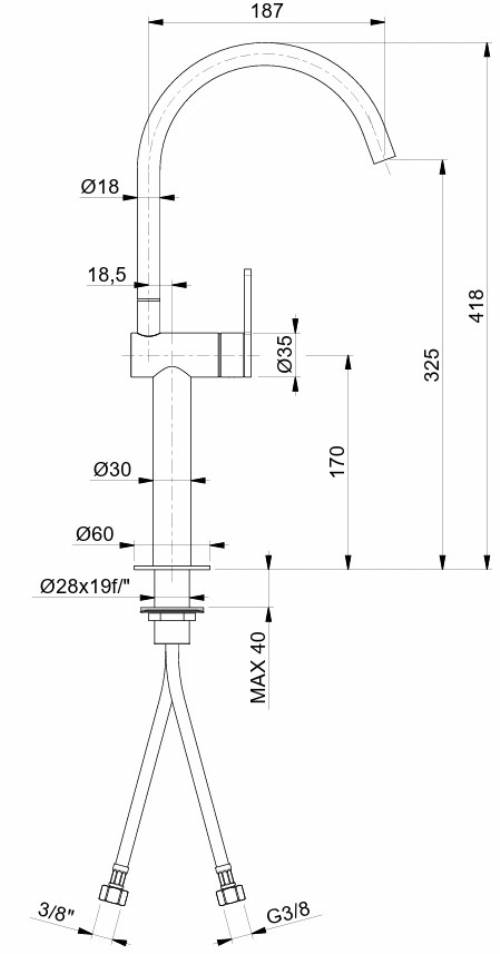 CROLLA 3780CR MISCELATORE ICONICA con doccia CROMATO