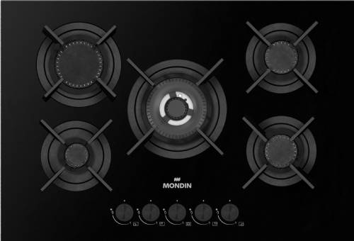 MONDIN CI755VTIC PIANO a GAS 75 cm cristallo nero