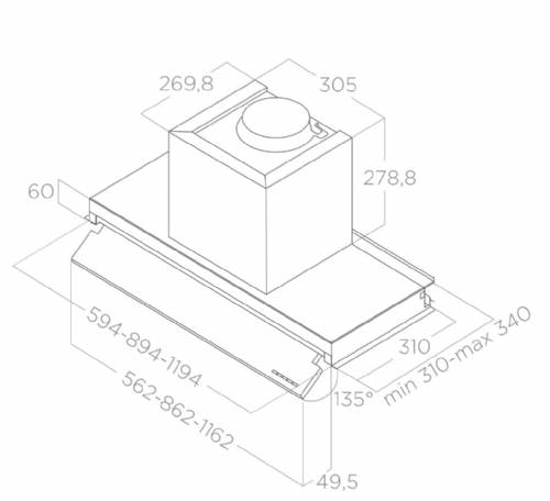 ELICA PRF0205581 CAPPA INCASSO BOXIN NO DRIP 2.0 IX/A/90