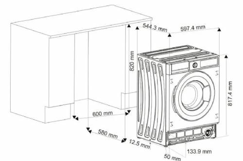 DAEWOO WMIC84XWB1IT 1400 giri 8 kg bianco classe B Lavatrice incasso
