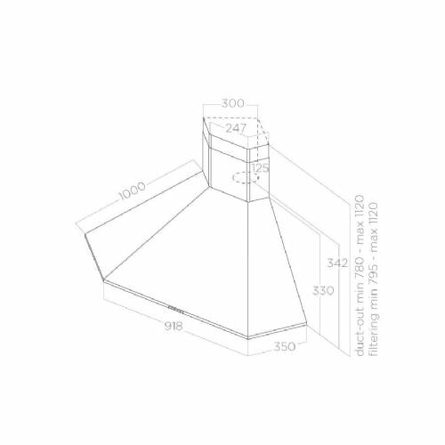 Elica ACUTA BL/F/100 PRF0127462A cappa