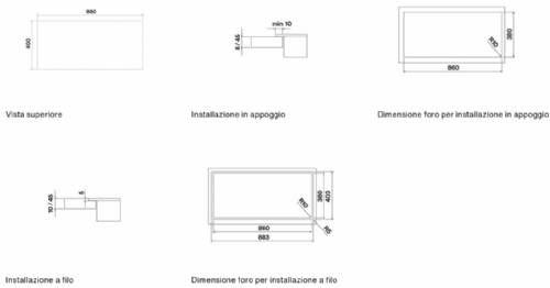 FALMEC PIANO 88 NERO LUCIDO- 8034122900919 PIANO INDUZIONE 88 CM