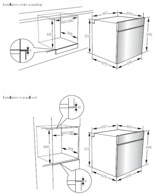 DAEWOO BO7PR28GBNHIT Forno elettrico multifunzione con funzione Pirolisi Colore nero