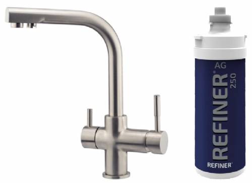 CROLLA 10981.BN MISCELATORE A 3 VIE CON KIT FILTRAZIONE NICKEL SPAZZOLATO