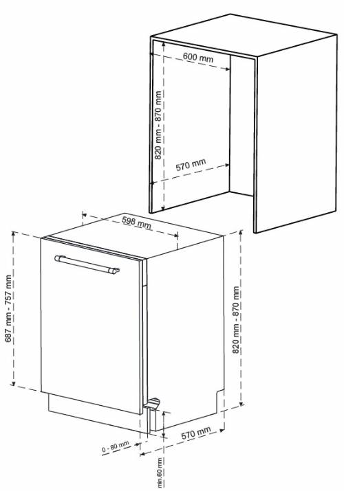 DAEWOO DBFS33B49E60IT LAVASTOVIOGLIE A SCOMPARSA TOTALE 60 CM