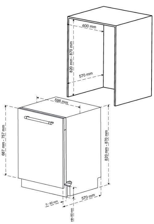 DAEWOO DBFI1FB47D40IT  LAVASTOVIGLIE A SCOMPARSA TOTALE 60 CM
