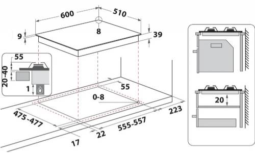 HOT POINT PCNR643NIXHA PIANO 4F INOX