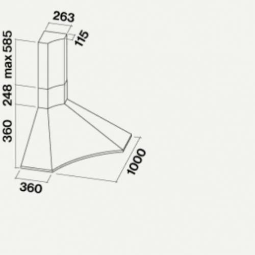 Falmec ELIOS T80 cappa angolo 100 cm