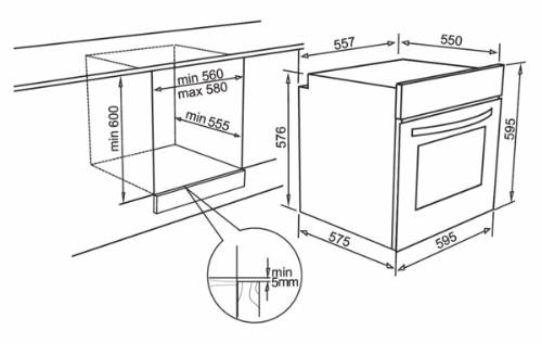 Elleci FGPP60251NS -Forno termoventilato avena  PLANOPLUS 60AV G51
