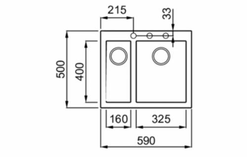Elleci LMQ15073 QUADRA 150 lavello