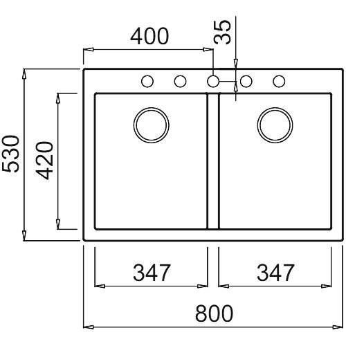 Elleci LGQ34040 QUADRA 340 lavello