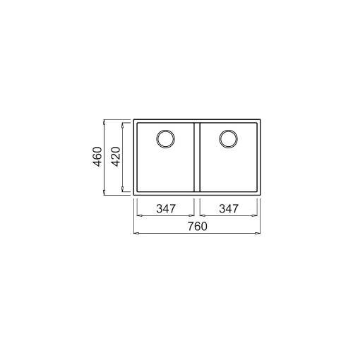 Elleci LGQ34040BSC QUADRA 340 SOTTOTOP lavello