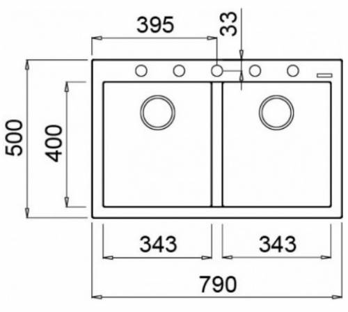Elleci LMQ35073 QUADRA 350 lavello