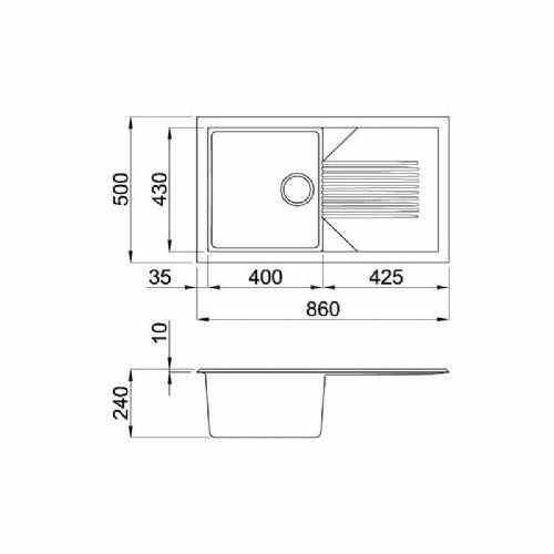 Elleci LMT40073 TEKNO 400 lavello