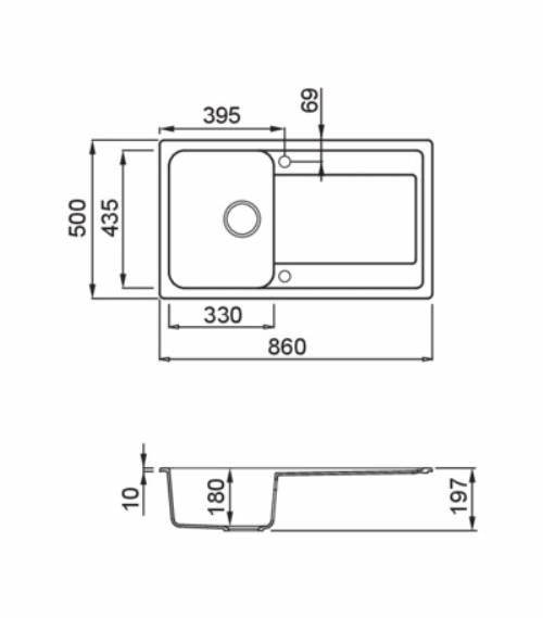 Elleci LG240043  LIFE 400 lavello