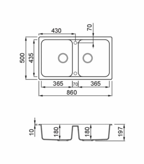 Elleci LG245043 LIFE 450 lavello