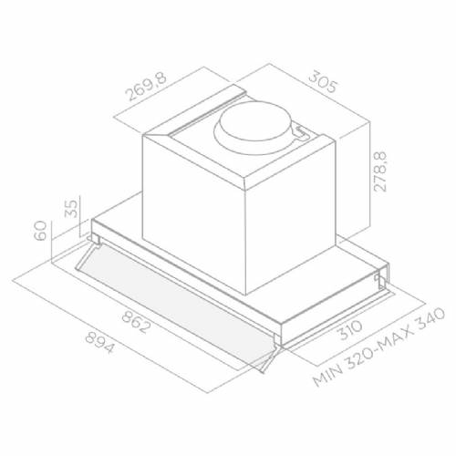 Elica BOXIN IX/A/90 - PRF0097839B cappa