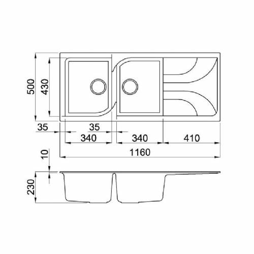 Elleci LGE50051 EGO 500 lavello