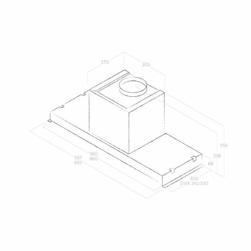 Elica GLASS OUT IX/A/90 PRF0109788 cappa