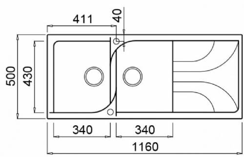 Elleci LGE50048 EGO 500 lavello