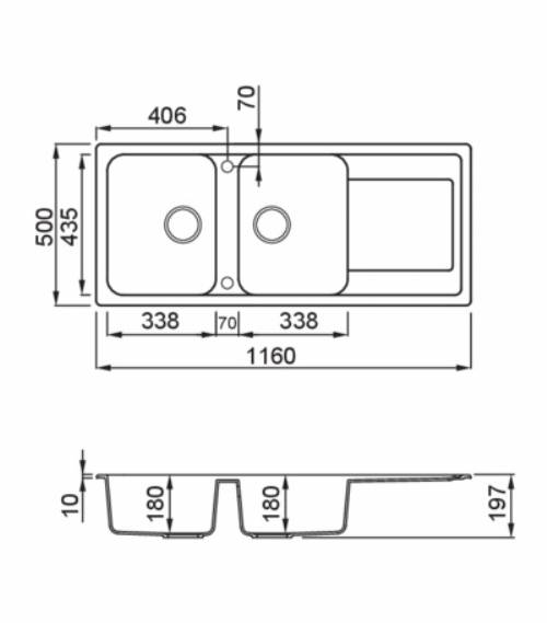 Elleci LG250068 LIFE 500 lavello