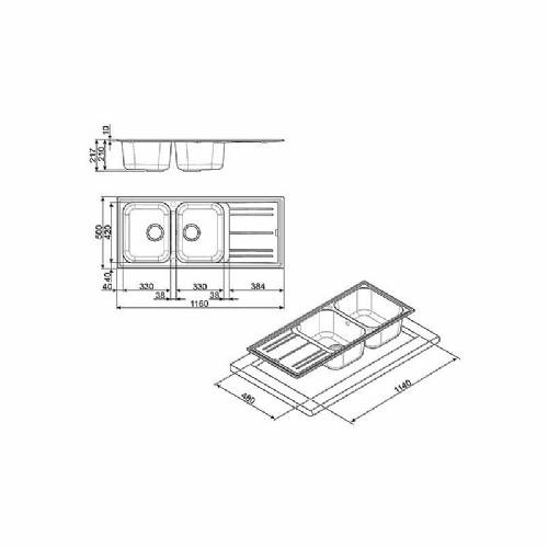 Smeg LZ116A Lavello