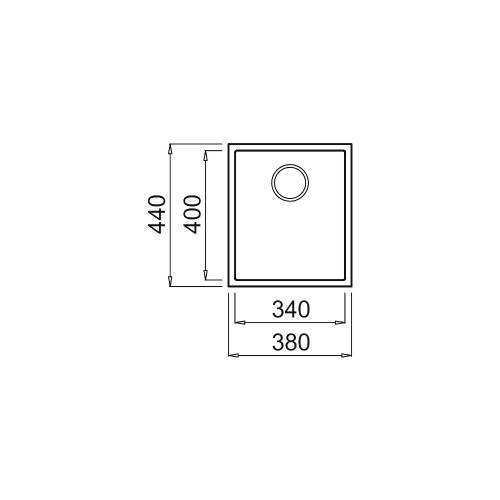 Elleci LGQ10040BSO QUADRA 100 SOTTOTOP lavello