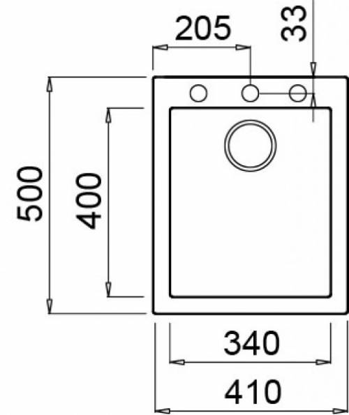 Elleci LGQ10048 QUADRA 100 lavello