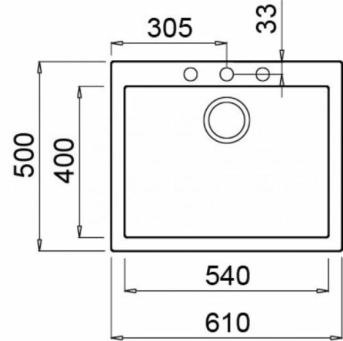 Elleci LGQ11048 QAUDRA 110 lavello