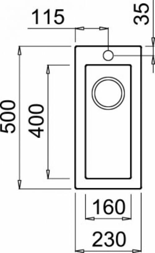 Elleci LGQ05054 QUADRA 50 lavello