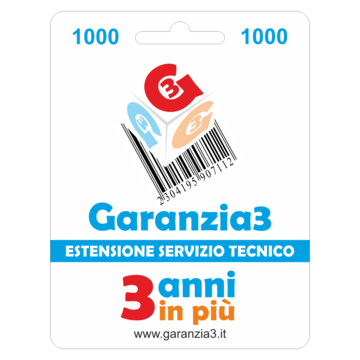 Garanzia 3 - Estensione del servizio tecnico 3 Anni - Oggetti fino a Euro 1000