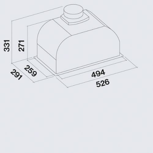 Falmec GRUPPO INCASSO PLUS cappa inox cm 50