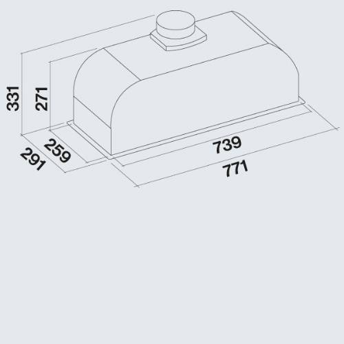 Falmec GRUPPO INCASSO PLUS cappa inox cm 70
