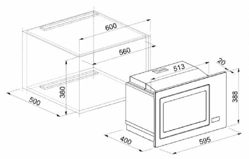 Elleci FGSP28143WS microonde