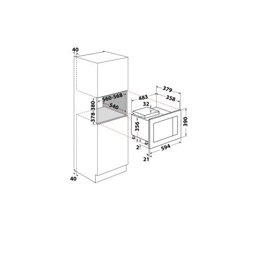 Hotpoint MF25G IX HA microonde