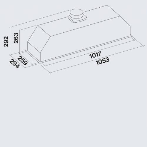 Falmec GRUPPO INCASSO PLUS cappa inox cm 105