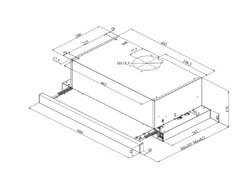Silverline 1390 cappa incasso