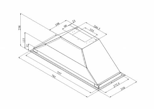 Silverline 1171 cappa incasso cm 90