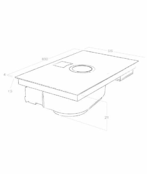 Elica NIKOLATESLA SWITCH BL/A/83 PRF0146212A cappa e piano cottura