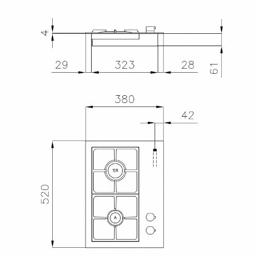 Foster 7276 032 piano cottura